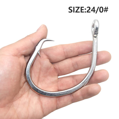 Super Giant Fishing Hook 24/0-28/0 Forged in-line Circle Hooks Shark & Swordfish &Tuna Hook Stainless Steel Big Game Hook Saltwater