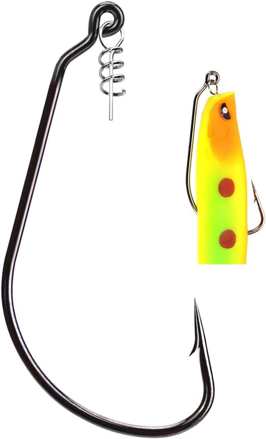 Fishing Hook Wide Gap Offset Worm Hooks Jig Fishing Hooks Set Fishhook Bass Fsihing Tackle