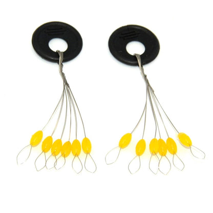 6 in 1 Fishing Bobber Stopper,Soft Silicone Float Sinker Stops,100Pcs Cylinder,Oval Float Stop Stoppers…