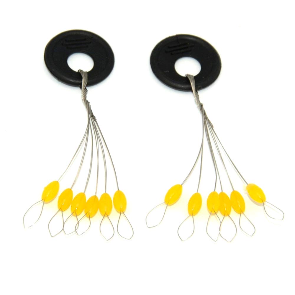 6 in 1 Fishing Bobber Stopper,Soft Silicone Float Sinker Stops,100Pcs Cylinder,Oval Float Stop Stoppers…