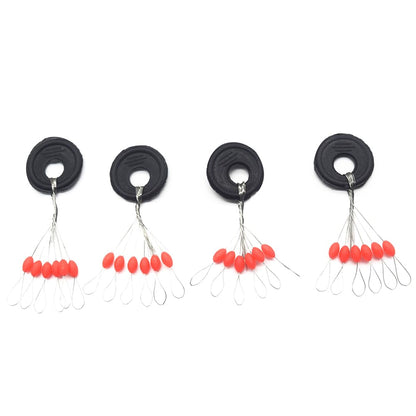 6 in 1 Fishing Bobber Stopper,Soft Silicone Float Sinker Stops,100Pcs Cylinder,Oval Float Stop Stoppers…