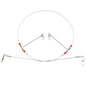 10Pcs Wire Trace Leader Rig Stainless Steel 2 Arm Fishing Rigs Tackle Lure Swivel Snaps Beads High-Strength Fishing Wire