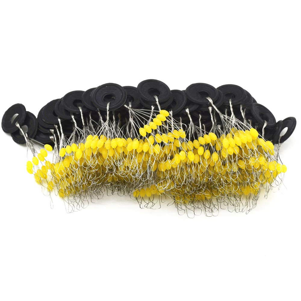 6 in 1 Fishing Bobber Stopper,Soft Silicone Float Sinker Stops,100Pcs Cylinder,Oval Float Stop Stoppers…