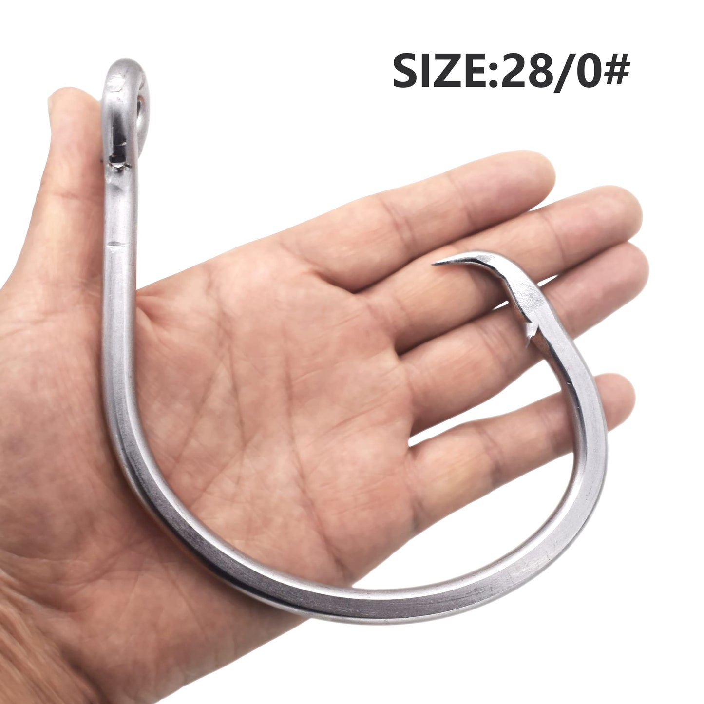 Super Giant Fishing Hook 24/0-28/0 Forged in-line Circle Hooks Shark & Swordfish &Tuna Hook Stainless Steel Big Game Hook Saltwater