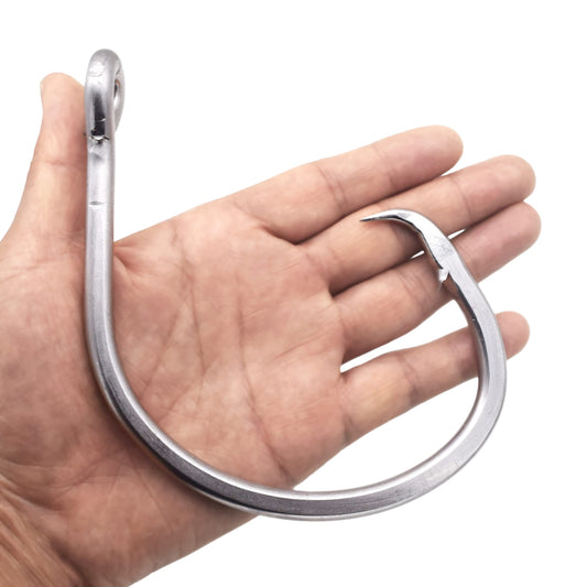 Super Giant Fishing Hook 24/0-28/0 Forged in-line Circle Hooks Shark & Swordfish &Tuna Hook Stainless Steel Big Game Hook Saltwater