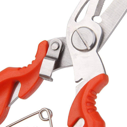 Split Ring Plier and Braid Scissor with Sheath 5"